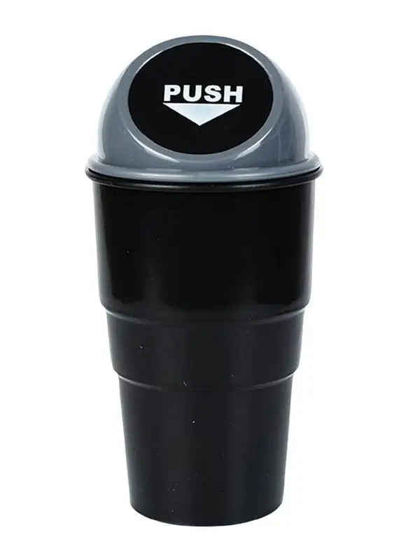 

Car Trash Garbage Can Auto Trash Dust Case Holder Bin Box Universal Automotive Door Trash Can With Lid Round Storage Bucket