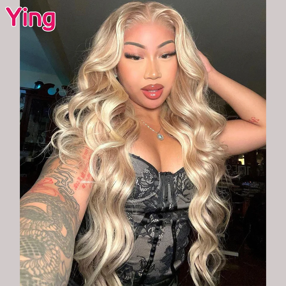

Ying Body Wave Ash Blonde 13x6 Lace Frontal Wig 13x4 Lace Front Human Hair Wigs Brazilian Remy 613 Blonde Wig Pre Plucked