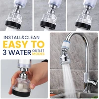 kitchen faucet water filter tap water purifier extender splash proof outlet head water saving sprayer purification tool js17