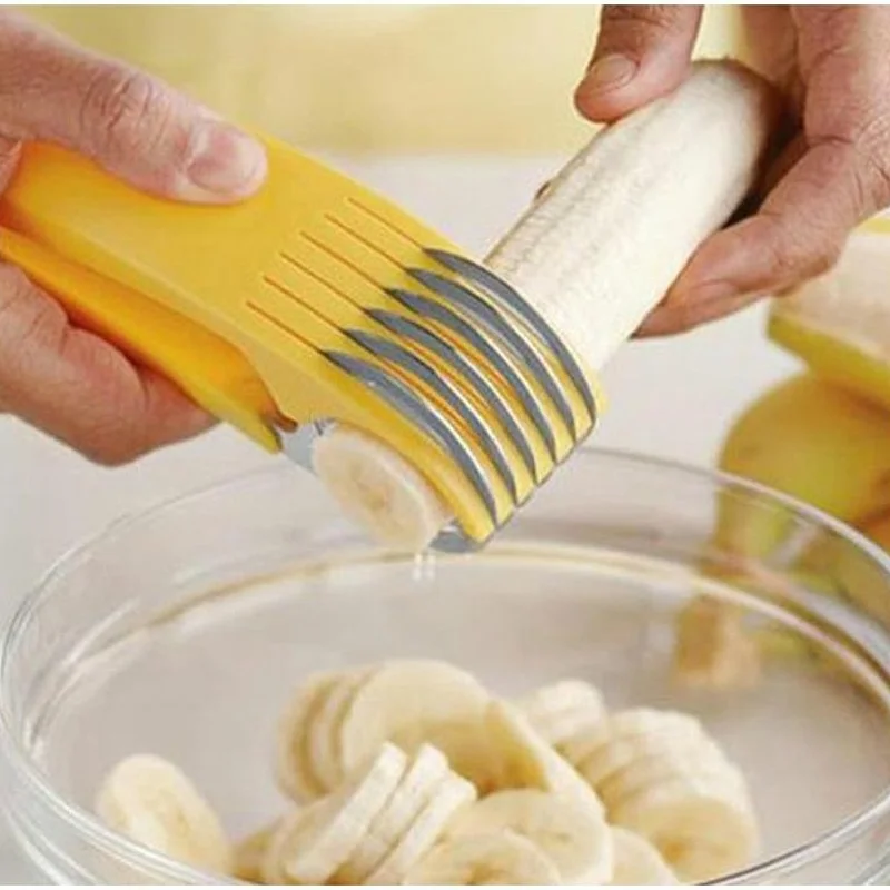 

1pc Multifunctional Convenient Slicer for Banana Fruit Vegetable Salad Household DIY Tool Kichen Accessories