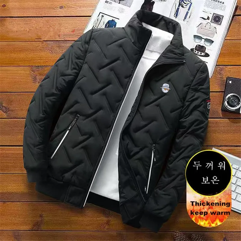 

Men Golf jackets Winter Korea Down cotton golf wear Clothes Man Coats Windbreak thick warm Top Bomber Stand-up Golf Apparel male