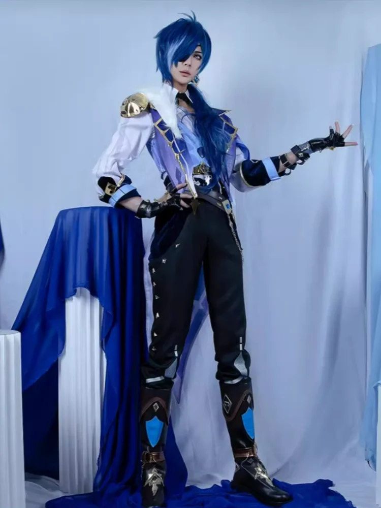 Kaeya косплей игра Genshin Impact Мужская Красивая униформа полный комплект аниме одежда