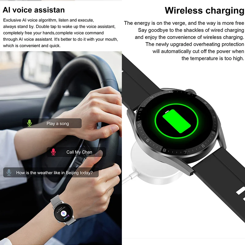 Смарт-часы DT3 Max с поддержкой Bluetooth и голосового помощника 1 36 дюйма |
