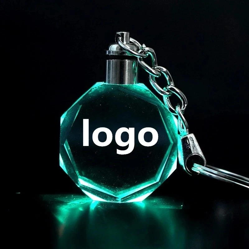 

LED Light Crystal Bottle Keyring Keychain Car Logo Key Chain for Toyota Honda Opel Chevrolet Seat Ford Benz BMW Audi VW Kia