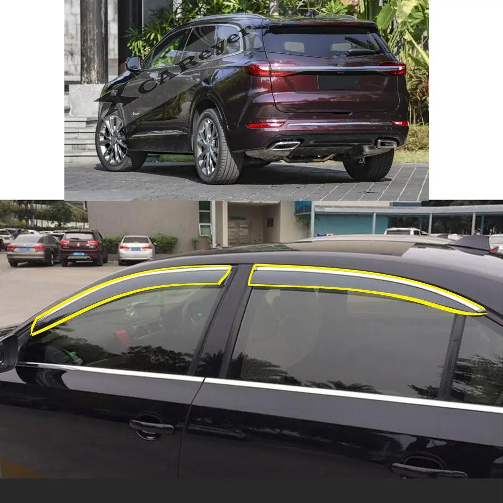 

Car Body Styling Sticker Plastic Window Glass Wind Visor Rain/Sun Guard Vent Protector For BUICK Enclave 2020-2022