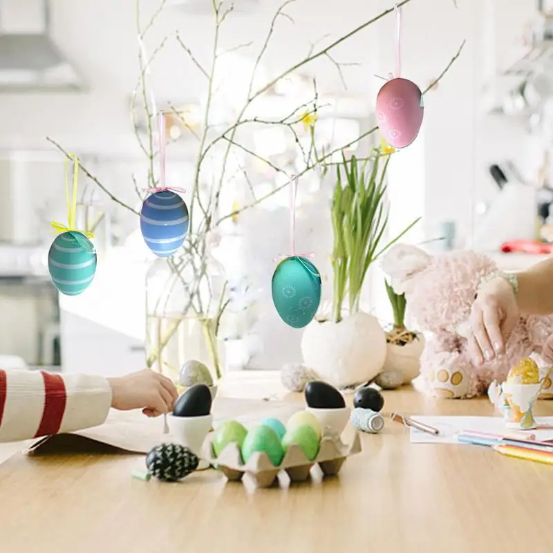 Красочные яйца на Пасху 12X красочные орнаменты пасхальные украшения