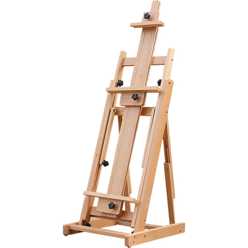 Beech Wooden Oil Painting Easel Exhibition Stand Frame Lie Down Painting Easel Picture Poster Display Drawing Frame Sketch Easel