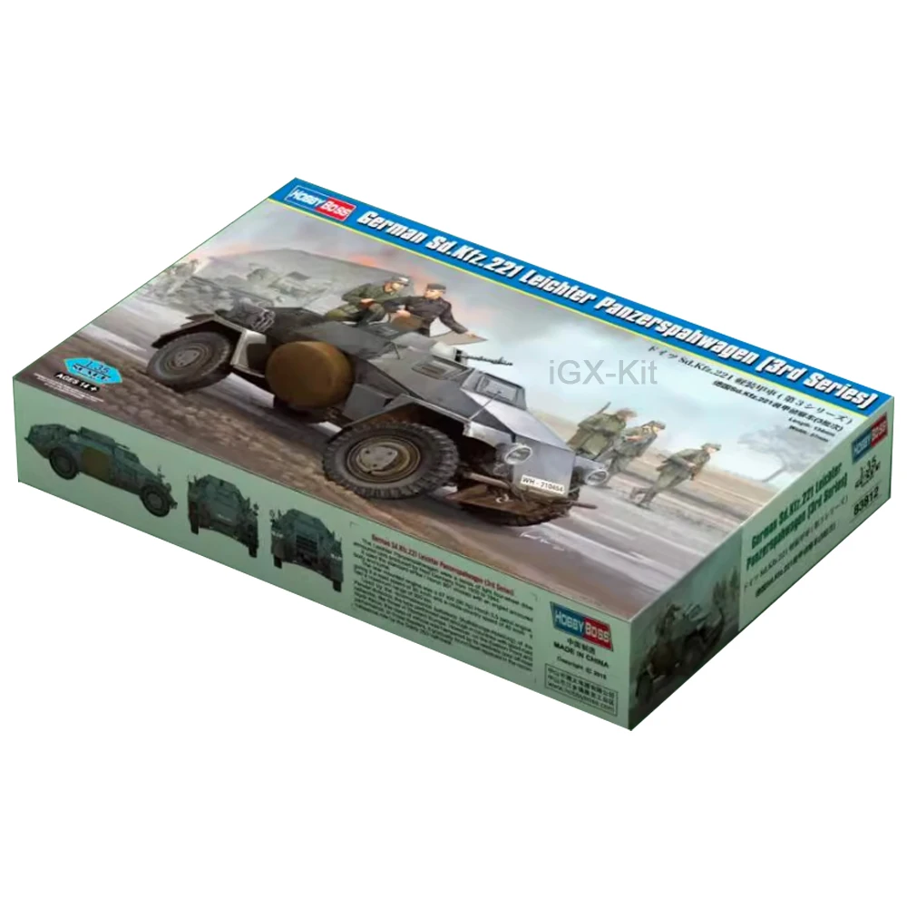 Hobbyboss 83812 масштаб 1/35 немецкий SdKfz 221 Leichter Panzerspahwagen бронированный скаут игрушка для