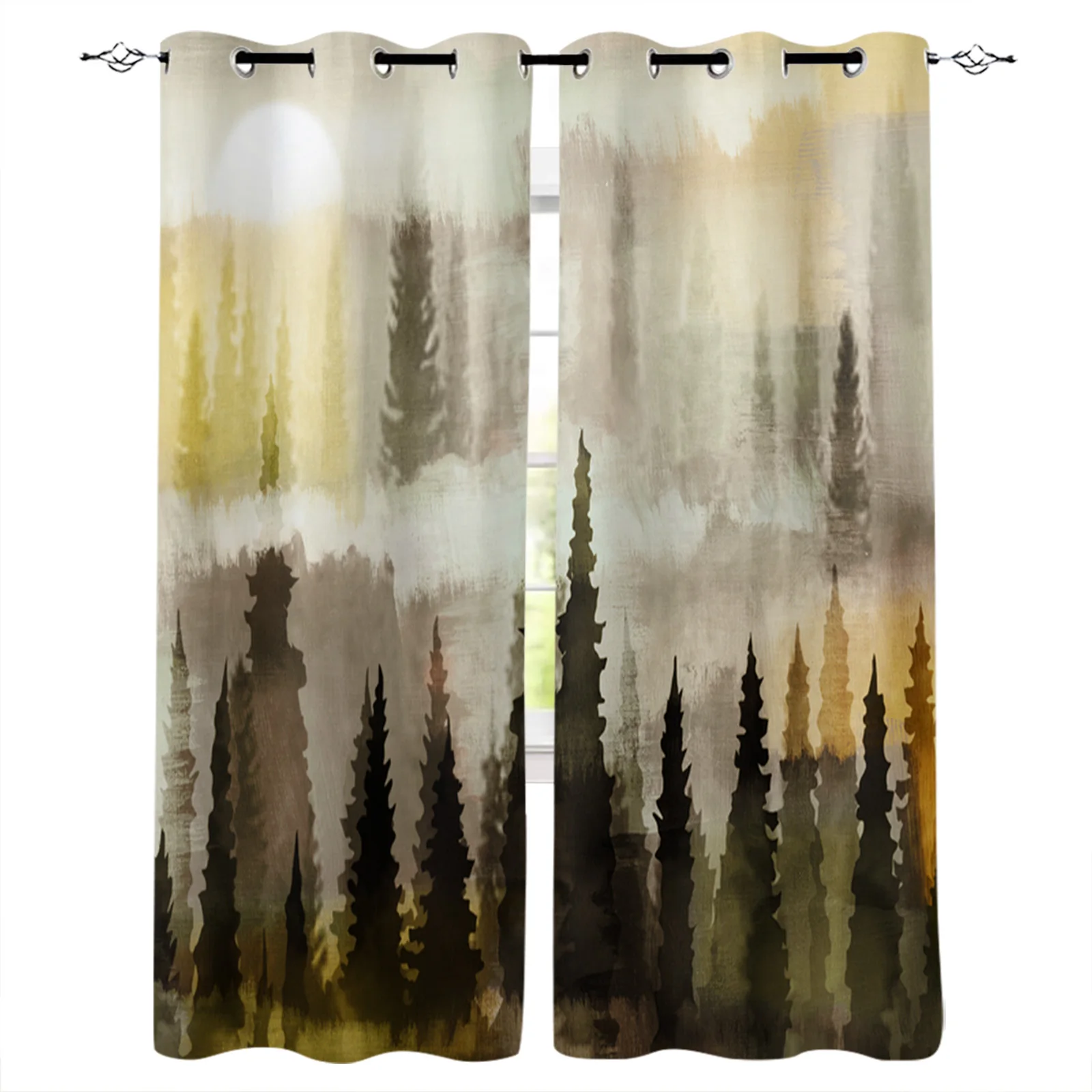 

Акварельная картина маслом осенние лестные ранцы для гостиной роскошные европейские шторы для гостиной