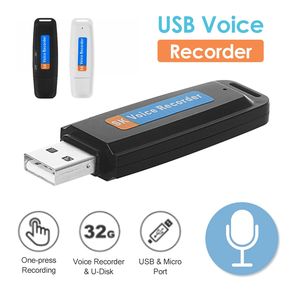 

Портативный U-диск аудио диктофон USB диктофон флэш-накопитель Мини цифровой аудио рекордер поддержка Micro SD TF карты