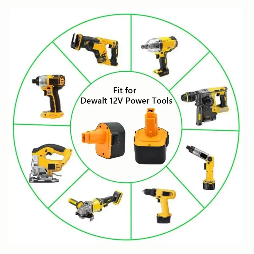 Аккумулятор для инструмента Dewalt NI-MH 12В 12800 мАч