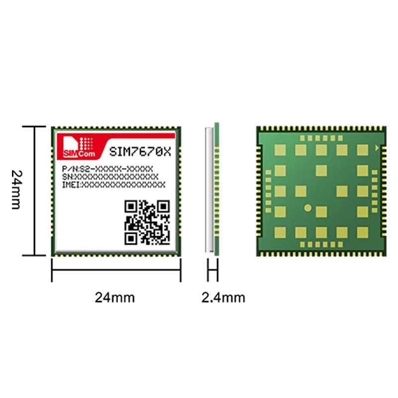 Комплект коммутационной платы SIMcom SIM7670E, модули 4G LTE CAT1, поддержка данных + GNSS + голоса, однорядная игольная плата разработки с антенной (art.: 3920d2eaef08e) - 3920d2eaef08e