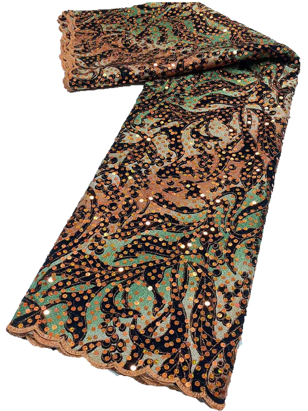 Блестки ручной работы флокирующая кожа бархатная ткань 2022 африканская Тюлевая