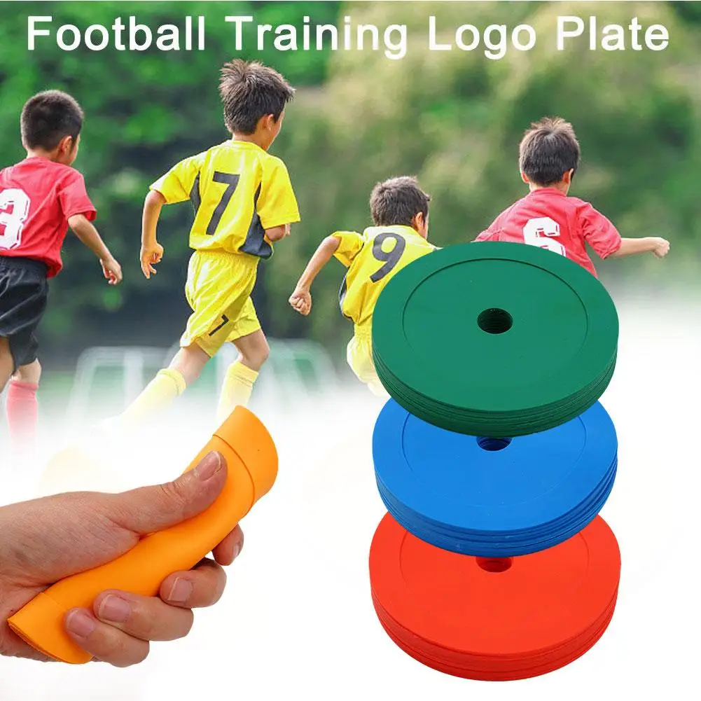 

Football Training Mark Plate 10pcs Non-slip Agility Training Vibrant Color Soccer Training Obstacle Logo Round Disc For Exe A2I0