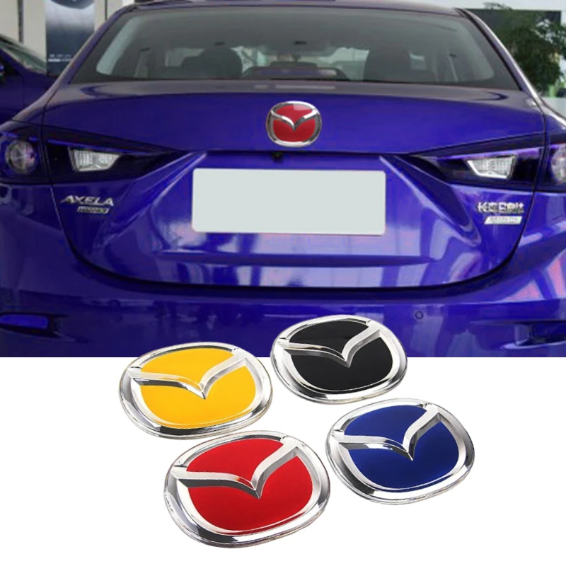 

Хромированная наклейка-эмблема на переднюю решетку автомобиля, заднюю дверь, 104 мм, 140 мм, для Mazda 3, 5, 6, 7, 8, бейдж из PMMA, украшение автомобиля, у...