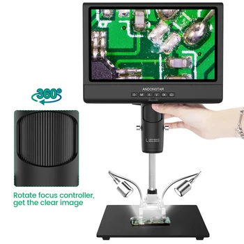 Andonstar AD209 10 inch Digital Microscope 1080P adjustable LCD display Microscope for soldering Microscope Phone watch Repair 1