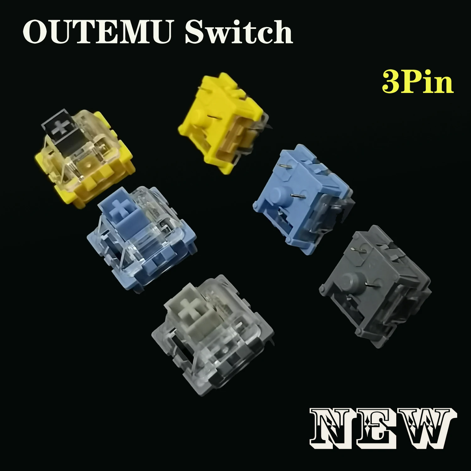 

Outemu Silent Tom Switches Mechanical Keyboard Switch 3Pin Clicky Linear Tactile Milk Jerry Custom RGB MX Gaming Switch GK61