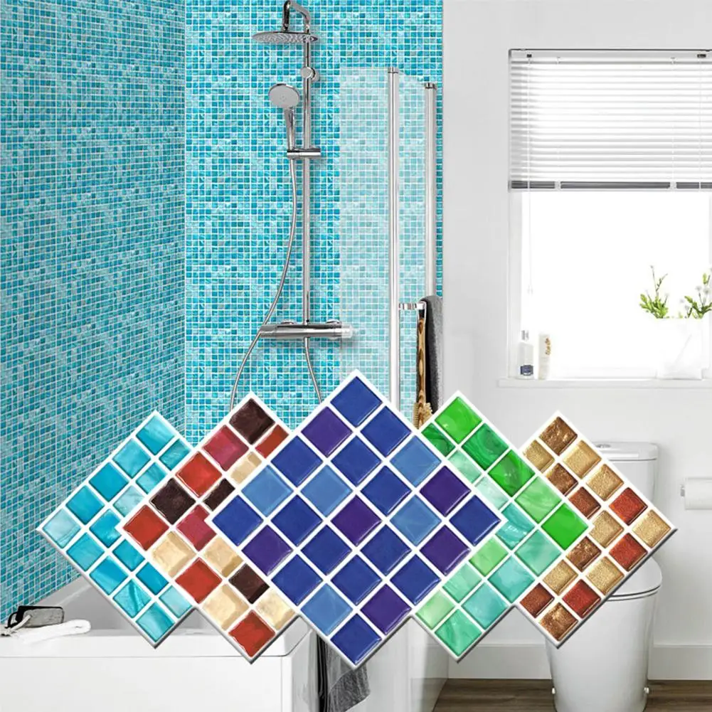 

2023 20pcs Kitchen Bathroom Tile Stickers Mosaic Style Oil-proof Self-adhesive Wall Stickers