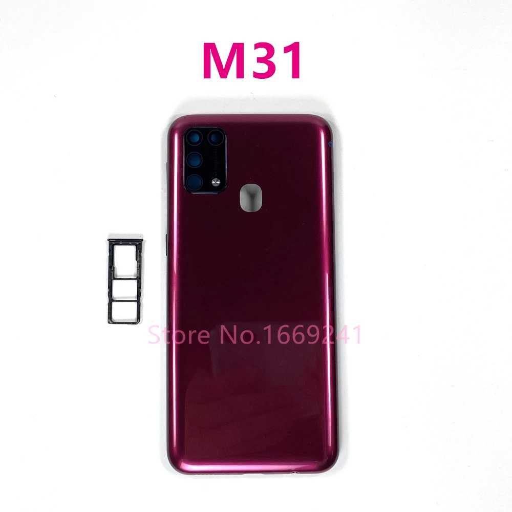 Задняя крышка для Samsung Galaxy M31 M315 M315F корпус аккумулятора задняя телефона + лоток