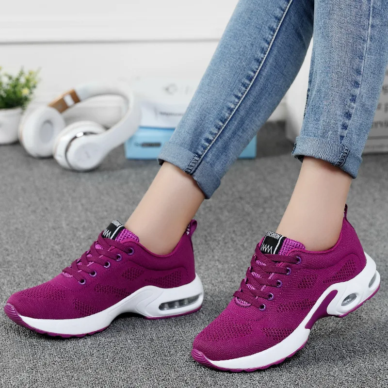 Mesh Women Sneakers Breathable Women Flat Shoes Lightweight Casual Shoes Ladies Lace-up Deportivas Mujer Chaussures Femme 8250