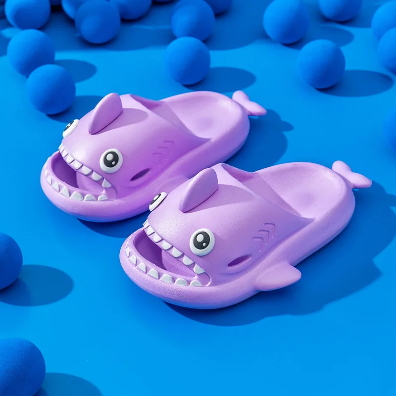 Platform Summer Funny Slippers Cute Shark shaped Home Non-slip Bath Shoes Babi Cute Animal SharkS lide Slipper Children