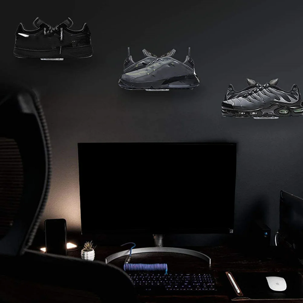 6 шт. прозрачная полка для обуви акриловая прозрачные стеллажи плавающие полки