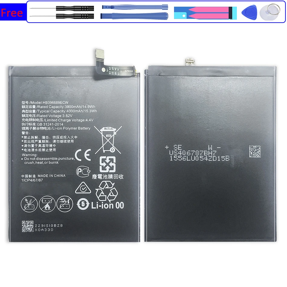 

4000mAh HB396689ECW Mobile Phone Battery For Huawei Y9 2018 / Mate 9 Pro / Y7 Prime 2019 / Honor 8C Honor8C FLA-LX1 LX2 LX3 L22
