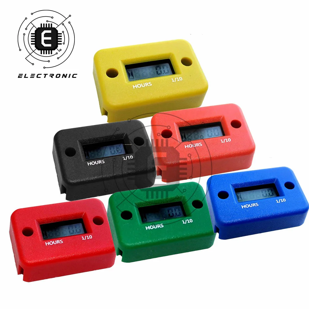 

Счетчик часов для мотоцикла с таймером батареи, ЖК-цифровой дисплей, измеритель оборотов в минуту, для автомобиля, Гидроцикла, лодки, инстру...