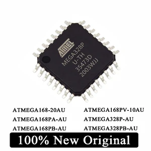 100% New Original ATMEGA168-20AU ATMEGA168PA-AU ATMEGA168PB-AU ATMEGA168PV-10AU ATMEGA328P-AU ATMEGA328PB-AU QFP32 IC Chip Stock