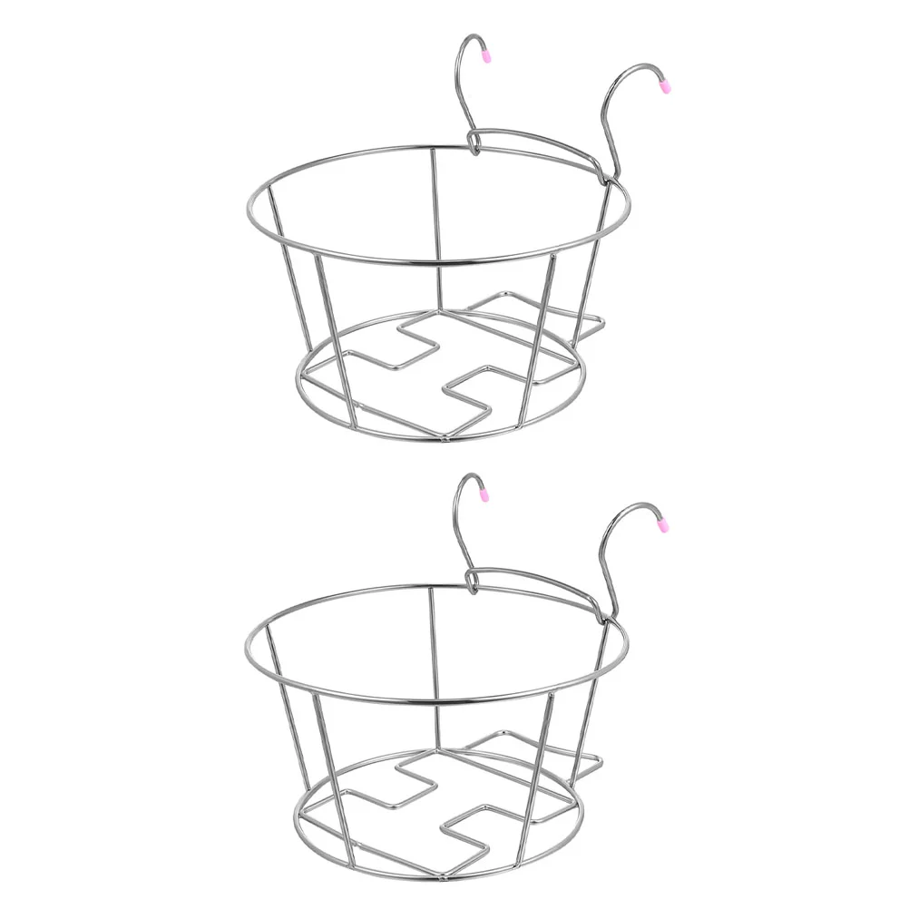 

2pcs Railing Hanging Flower Pot Racks Fence Planter Holder for Home Garden