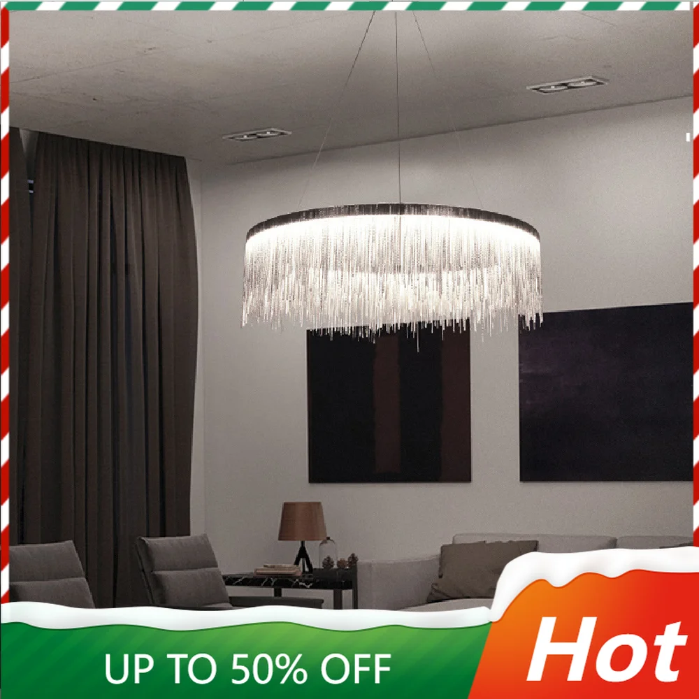 

Modern Suspension LED Hanging Lamp Tassel Pendant Light Light Fixture Luxury Home Decor Newest Design Room Decor Hotel Cafe