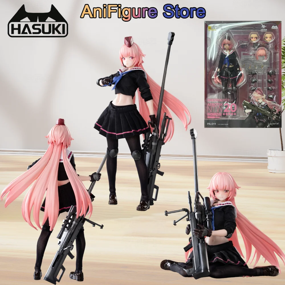 Фото Оригинальная фигурка HASUKI Pocket Art PA011 Girls Frontline NTW-20, аниме-модель, коллекционная игрушка, в наличии. №1