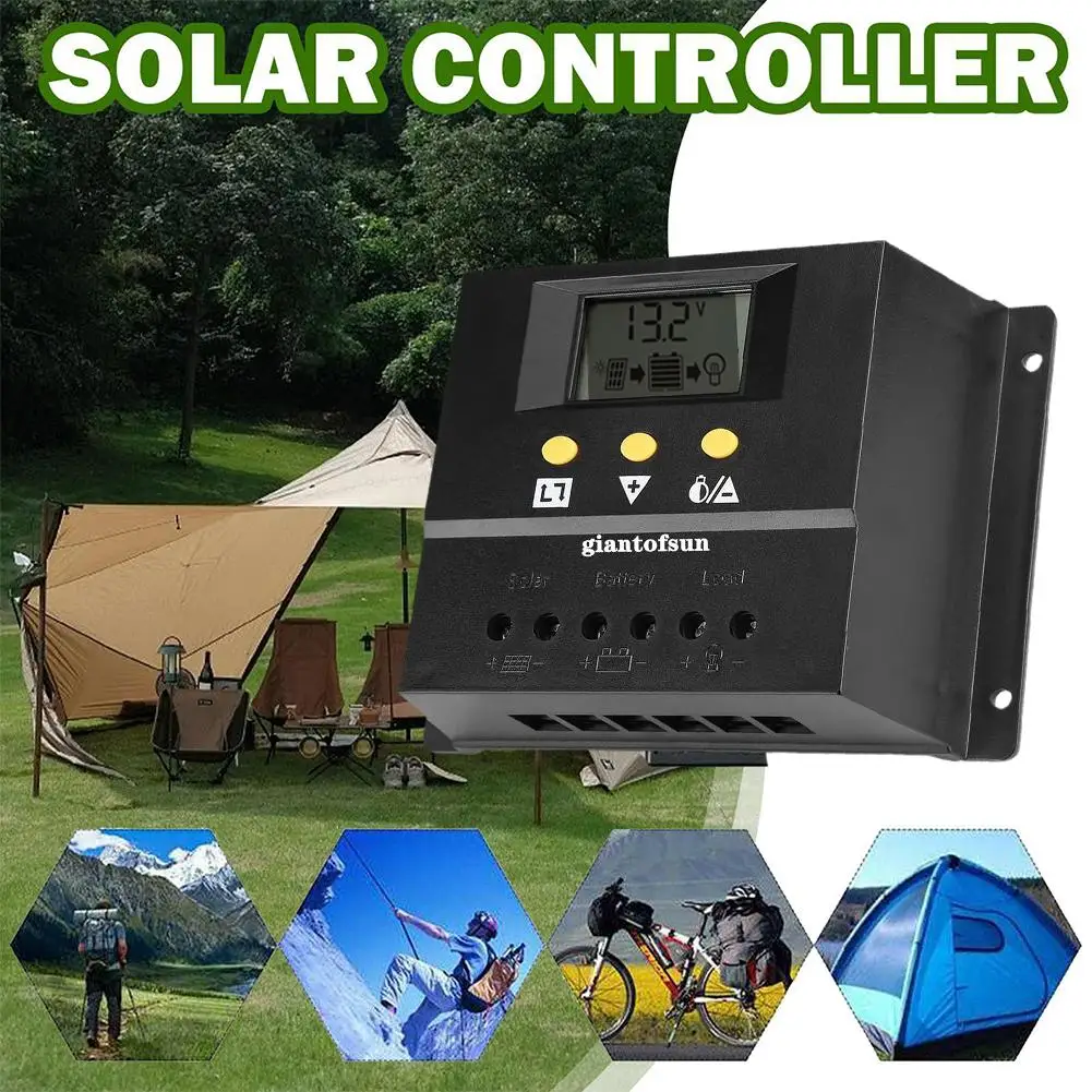 

100A/80A/60A MPPT/PWM Solar Charge Controller 12V/24V/36V/48V Auto Controller Tools Solar PV Battery Charger With LCD & Dual USB