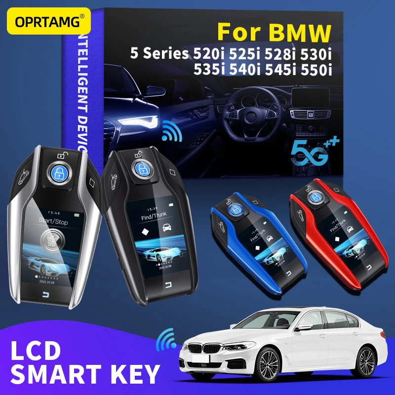 

OPRTAMG For BMW 5 Series 520i 525i 528i 530i 535i 540i 545i 550i 2019 2020 2021 2022 Modified Car Smart LCD Key Remote smart key