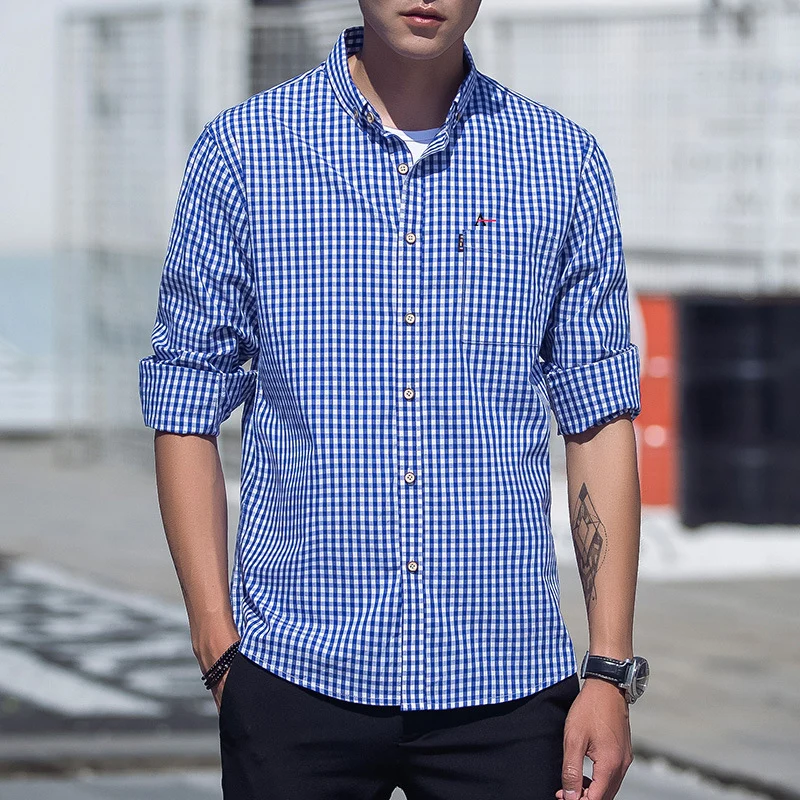 2021 Aramy reserved  British style long-sleeved shirt men's fashion autumn business formal wear Chemise men's slim fit Camis