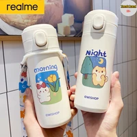 realme double wall thermal cup stainless steel thermos for kids bottle travel mug water bottle vacuum cup tea coffee thermal mug