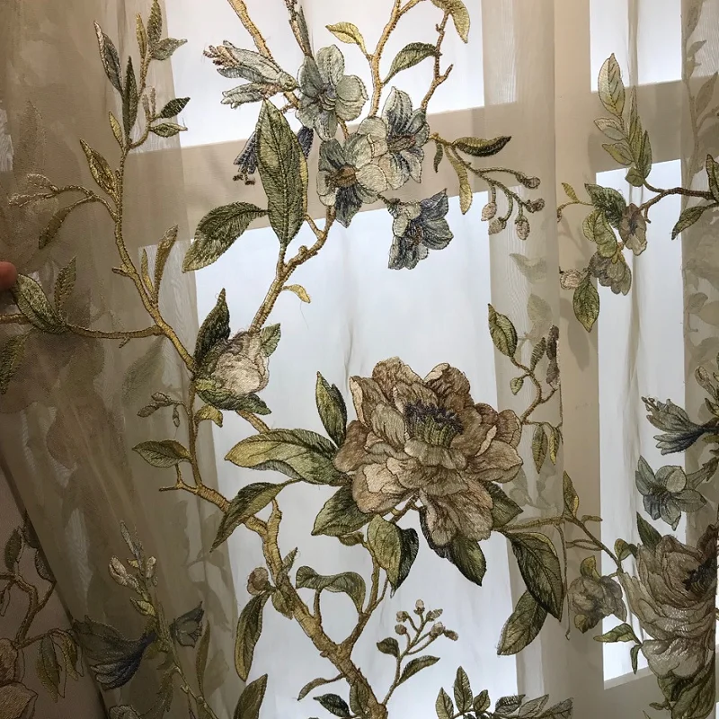 Занавески для гостиной столовой спальни новые вышитые пионы свежие простые окна
