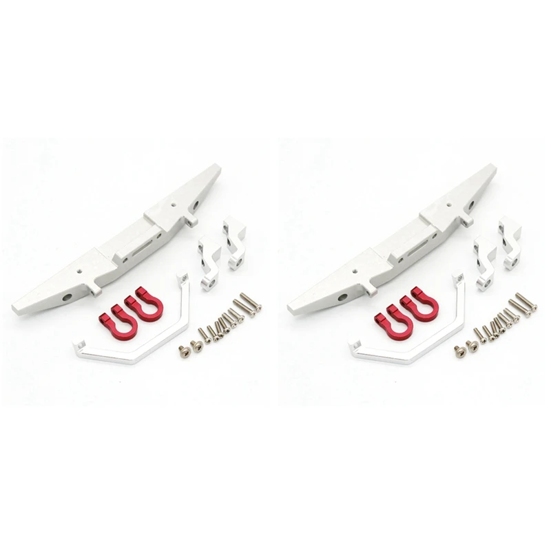 

2x металлический передний бампер для MN D90 D91 D96 MN90 MN99S 1/12 Запчасти для обновленных автомобилей на дистанционном управлении, серебристые аксессуары