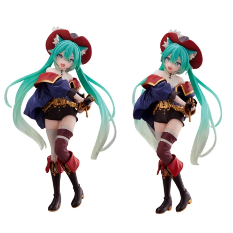 

TAiTO Original piapro Anime Figure Wonderland Hatsune Miku Puss in Boots Action Figure Toys For Kids Gift Collectible Model