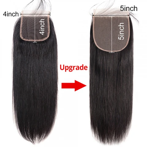 Maxine 4x4 5x5 прямая кружевная застежка 13x4 13x6 Прозрачная Кружевная Фронтальная застежка перуанские прямые человеческие волосы 360 кружевная фронтальная