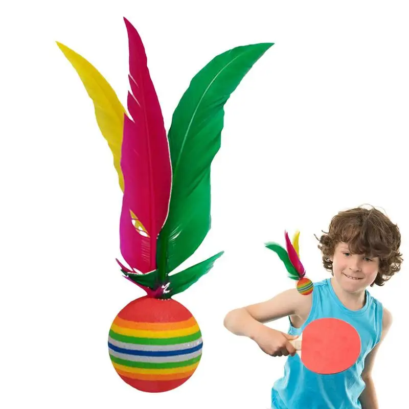 

2023 Детские физические упражнения для бадминтона Battledore резиновый пляжный воланчик Battledore красочная фитнес-игрушка для подростков