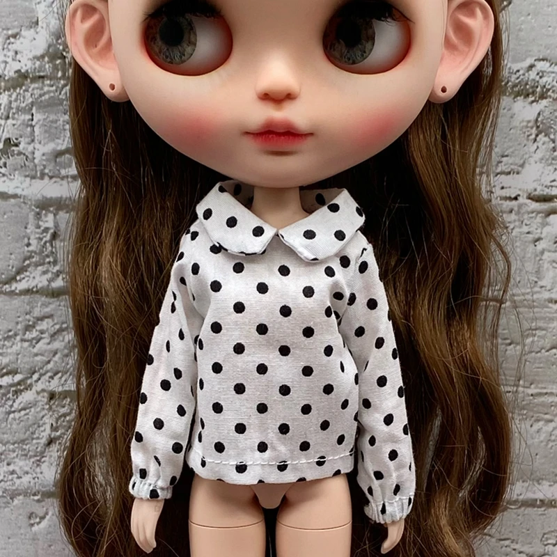 D05-P220 детская игрушка 1/6 Блит ob24 ob27 azone19 шарнирная кукла BJD одежда черная рубашка в