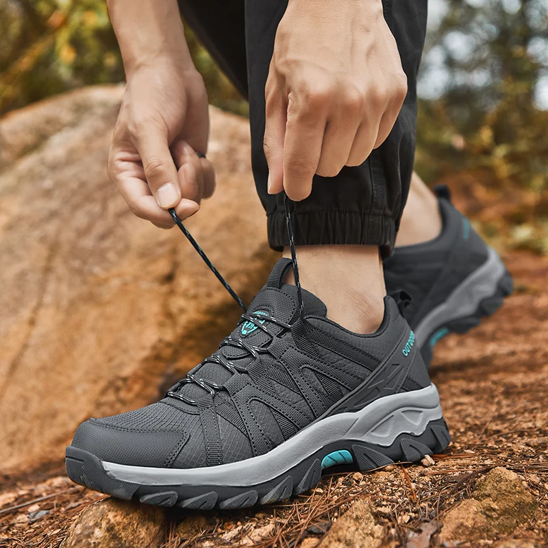 R. Xjian New Low Top Men's Outdoor Walking BreathableAnd Comfortable Sports Leisure Wear Resistant Motorcycle Climbing Shoes