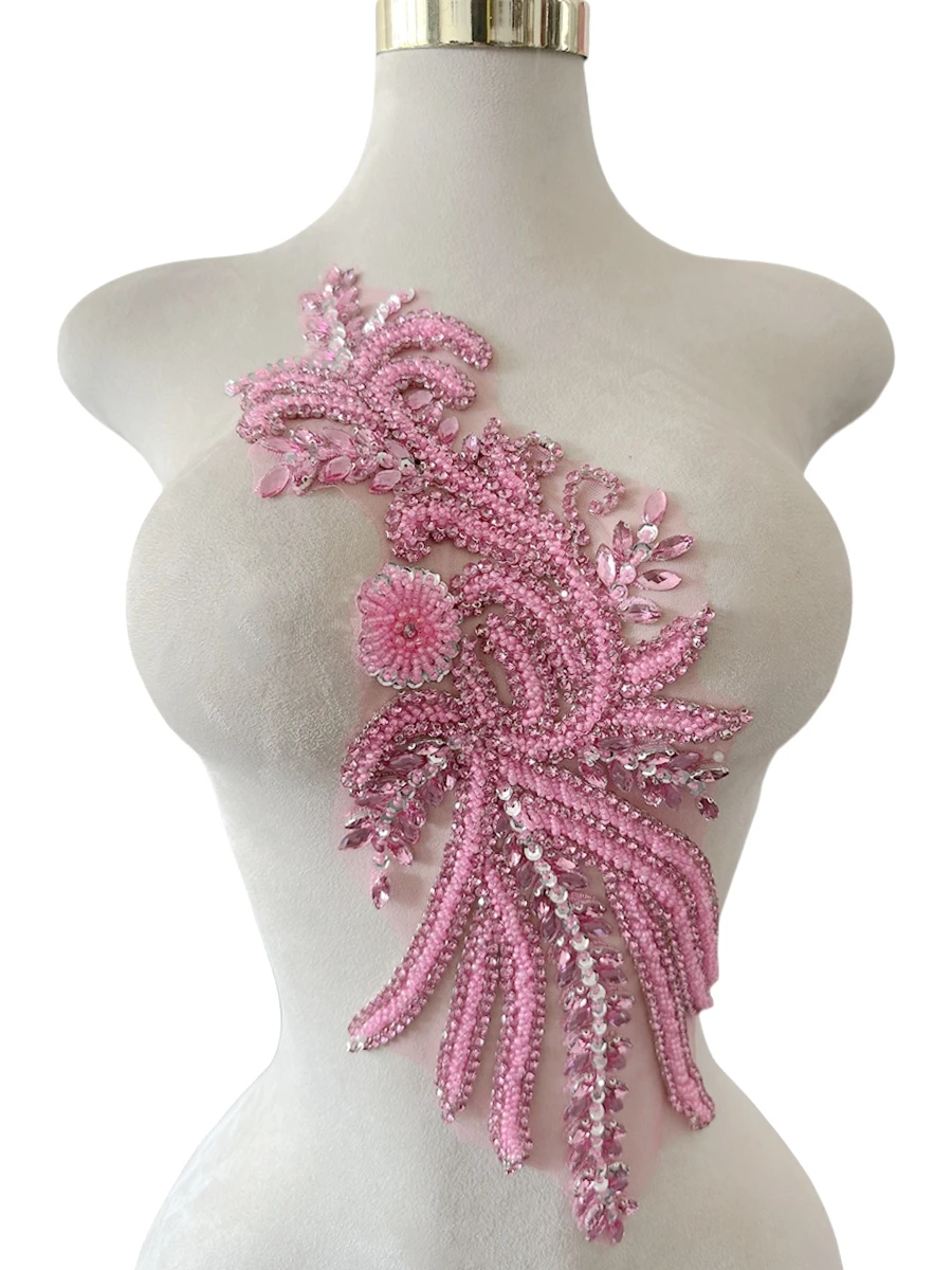 Т55Л # Чистый лиф ручной работы кружевная аппликация ручное шитье отделка из