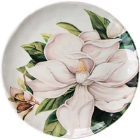 ceramic plate blooms lily pattern plate home decoration plate western food plate charger plates for wedding dishes in kitchen