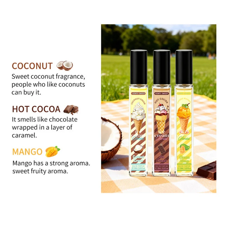 Парфюмерный набор Gourmand унисекс: сладкий аромат шоколада, молока, кофе, кедрового дерева, ванили, мороженого. Легкий, стойкий аромат. Подарочный набор. (art.: 3920d4f11e597) - 3920d4f11e597