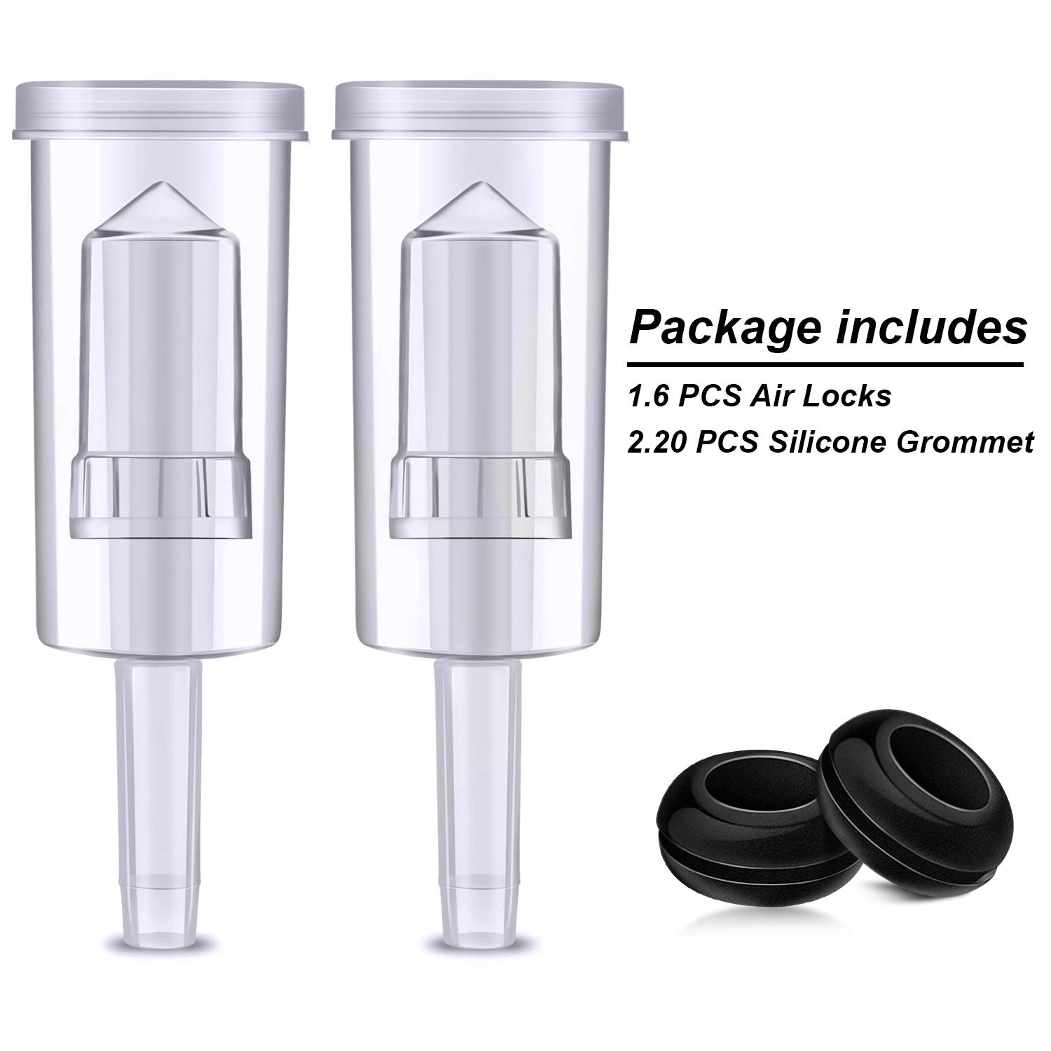 Airlock Set for Fermentation 20 Pieces Silicone Grommets and 6 Plastic Preserving Brewing Making Wine Ferm
