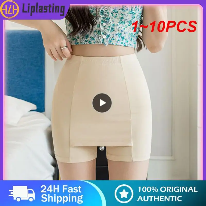 

Трусы-боксеры женские с завышенной талией, тонкие облегающие двухслойные бесшовные шорты из вискозы, 1-10 шт., на лето