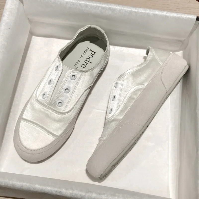 Женские Спортивные Слипоны На Плоской Подошве Однотонная Удобная Повседневная