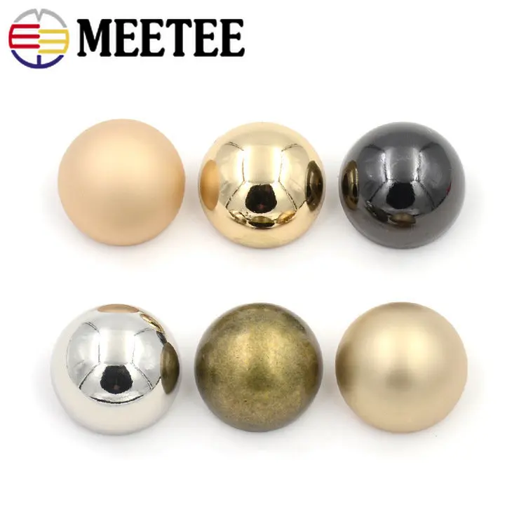 

10Pcs Meetee 15-25mm Metal Buttons Round Shank Decor Button for Coat Shirt Sweater Sew Clothing Clasp DIY Materials Accessories